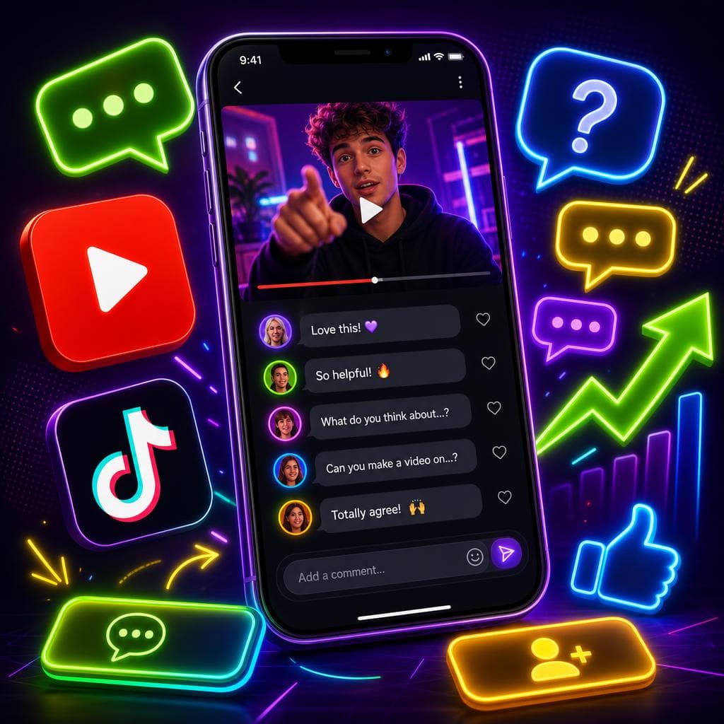 How to Get More Comments on Your TikTok, YouTube, and Instagram Videos